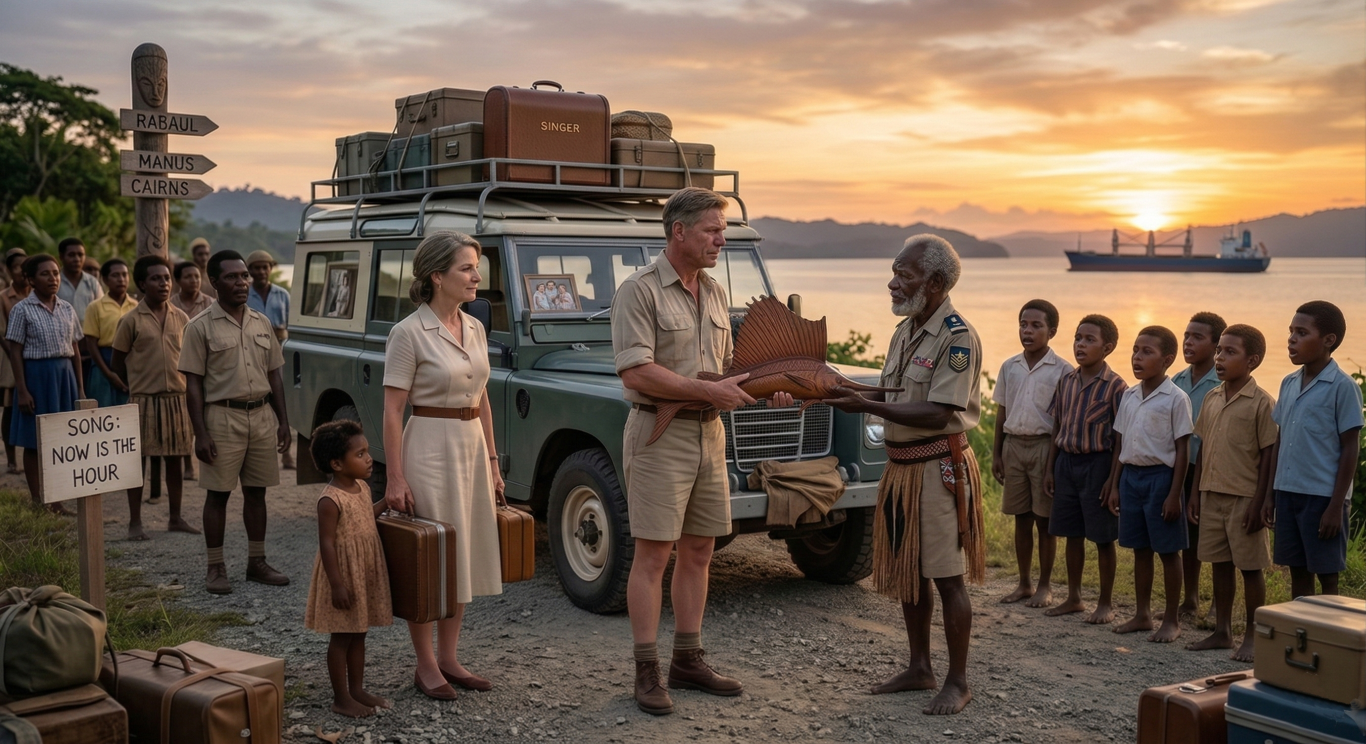 Final departure scene from Papua New Guinea harbor